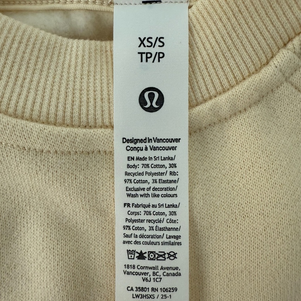 RARE SOLD OUT Lululemon Scuba Oversized Pullover (XS/S) in Butter Cream - Picture 8 of 10